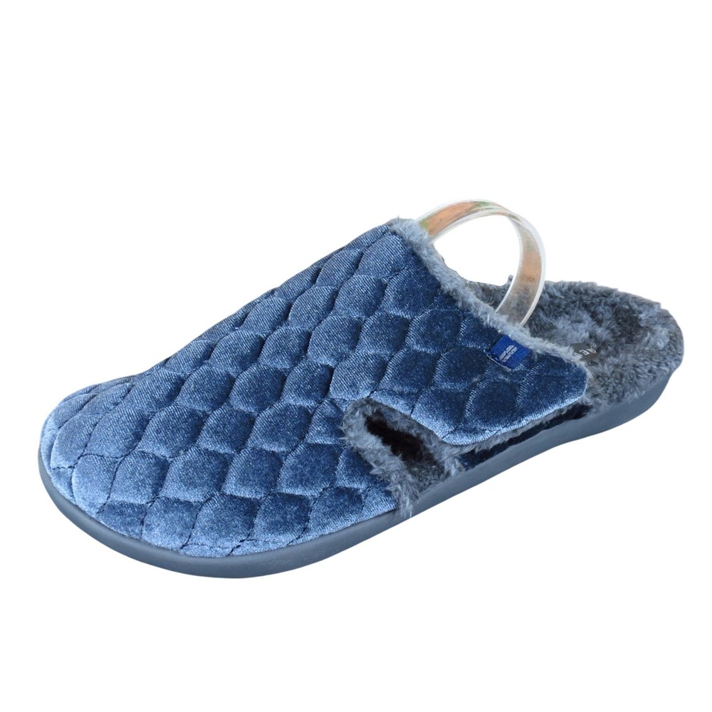 Revitalign Karla Womens Slipper Size 9 Indoor Orthotic Comfort Blue Velvet